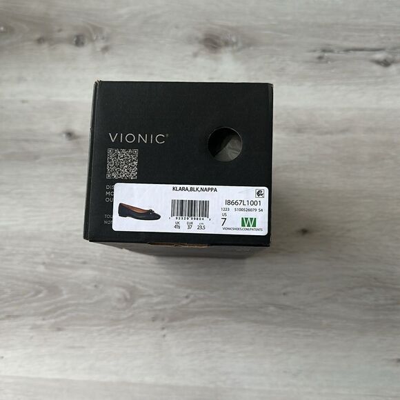 Vionic Klara Ballet Flat Black 7 Wide NWT IN BOX - Picture 7 of 13
